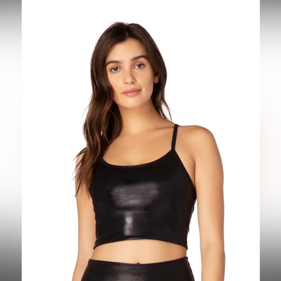 Beyond Yoga Pearlized Slim Racerback Cropped Tank Size M - Like New Condition - Picture 1 of 7